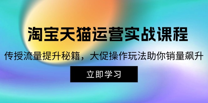 淘宝&天猫运营实战课程，传授流量提升秘籍，大促操作玩法助你销量飙升-逐光创享汇